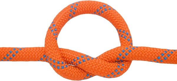 51jbNADQNOL._AC_SL1200 Braided Polyester Arborist Rigging Rope (3/8 inch X 100 feet) High Strength Outdoor Rope for Rock Climbing Hiking Camping Swing, Orange/Blue