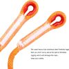 Climbing Rope 8mm 65Ft (20m) Static Climbing Rope Outdoor Rock Climbing Rope Braided Polyester Static Rock Climbing Rope High Strength Outdoor Rope for Rappelling Rescue Rope Orange