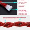 3/8 in (10mm) x 16 ft (5Meter) Nylon Static Rock Climbing Rope Explore a Cave Rope Rappelling Rope Rescue Rope Boat Rope Anchor Dock Lines Tree Climbing Felling Pulling Rope Reflective Red