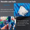 71OPb44zxXL._AC_SL1500 Braided Polyester Rope - 1/2 in x 125 ft Strong Arborist Rigging Rope High Strength Polyester Rope No-Stretch Rope for Climbing Tree Swing Pulling Sailing 8400 Lbs Breaking Strength(Blue)