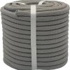Braided Polyester Arborist Rigging Rope (3/8 inch X 100 feet) High Strength Outdoor Rope for Rock Climbing Hiking Camping Swing, Gray