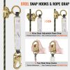 VEVOR Vertical Lifeline Assembly, 0.55'' x 100' Fall Protection Rope with 30 KN Breaking Tension, Polyester Roofing Rope with Steel Snap Hooks, Rope Grab, and Shock Absorber, ANSI Compliant