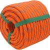 71qr5gNe4dL._AC_SL1200 Braided Polyester Arborist Rigging Rope (3/8 inch X 100 feet) High Strength Outdoor Rope for Rock Climbing Hiking Camping Swing, Orange/Blue
