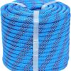 71spxsI_1UL._AC_SL1200 Braided Polyester Arborist Rigging Rope (3/8 inch X 50 feet) High Strength Outdoor Rope for Rock Climbing Hiking Camping Swing, Blue/Red