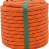71twksS2GLL._AC_SL1200 Braided Polyester Arborist Rigging Rope (3/8 inch X 100 feet) High Strength Outdoor Rope for Rock Climbing Hiking Camping Swing, Orange/Blue