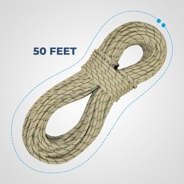 Heavy-Duty Canyoneering Gear, 50 Feet, Neon Green