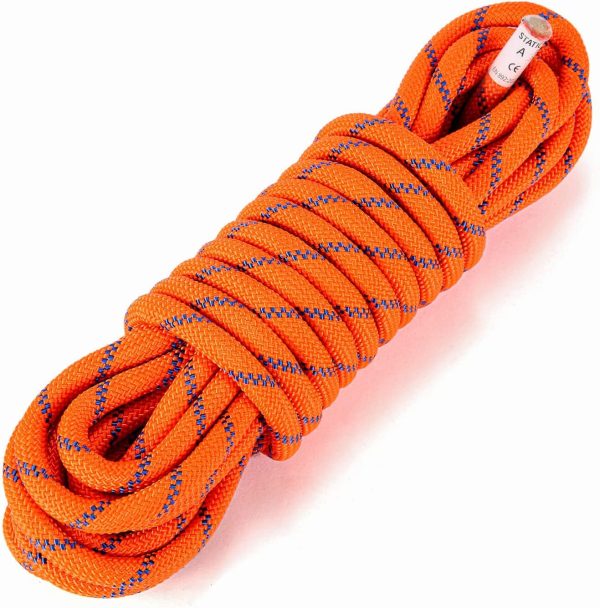 Rock Climbing Rope, Outdoor Static Climbing Rope, 10mm High Strength Safety Rope, Hiking Tree Climbing Fire Escape Rappelling Rope, Fire Rescue Rope 10M(32ft) 20M(65ft)