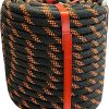 Arborist Rigging Rope Bull Rope Black (1/2 in x 150ft) Polyester Braided Arborist Rope 48 Strands for Tree Work Camping or Swinging…