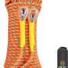 Nice C Climbing Rope, Rescue Rope, Construction Rope, Rock Climbing Rope, Static 10mm 32ft/64ft/96ft/160ft/230ft/500ft/985ft/1000ft with Carry Bag (Orange, 50M(160ft))