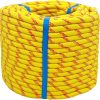 Arborist Rigging Rope Bull Rope Black (1/2 in x 150ft) Polyester Braided Arborist Rope 48 Strands for Tree Work Camping or Swinging…