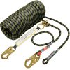 VEVOR Vertical Lifeline Assembly, 0.55'' x 100' Fall Protection Rope with 30 KN Breaking Tension, Polyester Roofing Rope with Steel Snap Hooks, Rope Grab, and Shock Absorber, ANSI Compliant