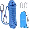 Climbing Rope, 12 mm Static Climbing Rope, 32FT(10M) 65FT(20M) 100FT(30M) 164FT(50M) Outdoor Rock Climbing Rope, Escape Rope, Rappelling Rope, Fire Rescue Parachute Rope