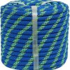 Braided Polyester Arborist Rigging Rope (3/8 inch X 100 feet) High Strength Outdoor Rope for Rock Climbing Hiking Camping Swing, Purple/Green/Orange