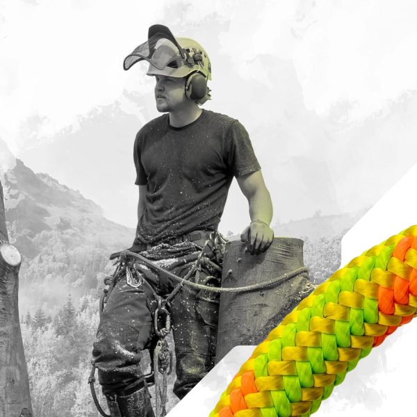 24-Strand 11.8 mm Arborist-Pro™ Arborist Rope - 7,000 lb MBS - Static Climbing Rope - Lightweight - Arborist - 120 Ft - Plain End - Red -