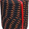 Arborist Rope 1/2 in x 150 Ft Black Tree Climbing Rope Polyester Braided Arborist Climbing Rope 1/2 inch 48 Strands 150 Feet for Various Outdoor Applications Construction Climbing Swing Sailing