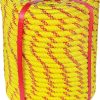 Arborist Rope 1/2 in x 150 Ft Black Tree Climbing Rope Polyester Braided Arborist Climbing Rope 1/2 inch 48 Strands 150 Feet for Various Outdoor Applications Construction Climbing Swing Sailing