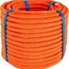 81bh9v0OxTL._AC_SL1500 Braided Polyester Rope - 1/2 in x 125 ft Strong Arborist Rigging Rope High Strength Polyester Rope No-Stretch Rope for Climbing Tree Swing Pulling Sailing 8400 Lbs Breaking Strength(Blue)