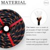 Arborist Rope 1/2 in x 150 Ft Black Tree Climbing Rope Polyester Braided Arborist Climbing Rope 1/2 inch 48 Strands 150 Feet for Various Outdoor Applications Construction Climbing Swing Sailing
