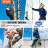 VEVOR Vertical Lifeline Assembly, 0.55'' x 100' Fall Protection Rope with 30 KN Breaking Tension, Polyester Roofing Rope with Steel Snap Hooks, Rope Grab, and Shock Absorber, ANSI Compliant