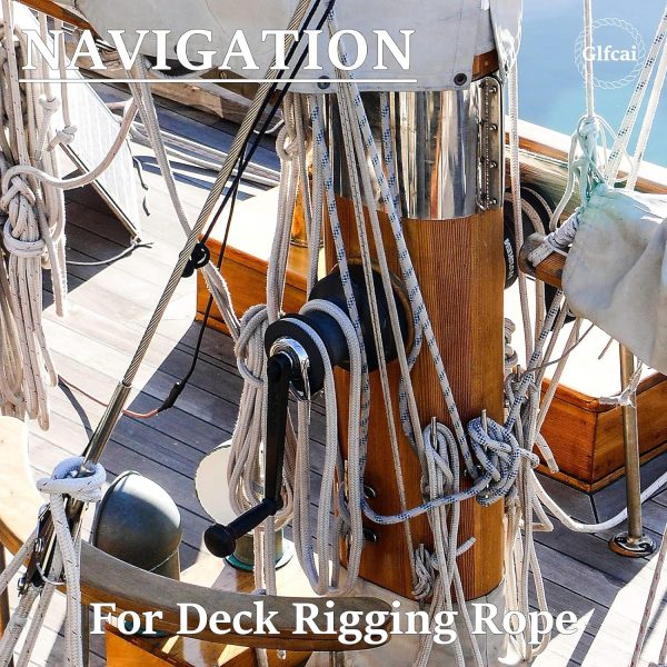 Arborist Rope 1/2 in x 150 Ft Black Tree Climbing Rope Polyester Braided Arborist Climbing Rope 1/2 inch 48 Strands 150 Feet for Various Outdoor Applications Construction Climbing Swing Sailing