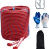 Climbing Rope 8mm 65Ft (20m) Static Climbing Rope Outdoor Rock Climbing Rope Braided Polyester Static Rock Climbing Rope High Strength Outdoor Rope for Rappelling Rescue Rope Orange