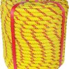 Arborist Rope 1/2 in x 150 Ft Black Tree Climbing Rope Polyester Braided Arborist Climbing Rope 1/2 inch 48 Strands 150 Feet for Various Outdoor Applications Construction Climbing Swing Sailing