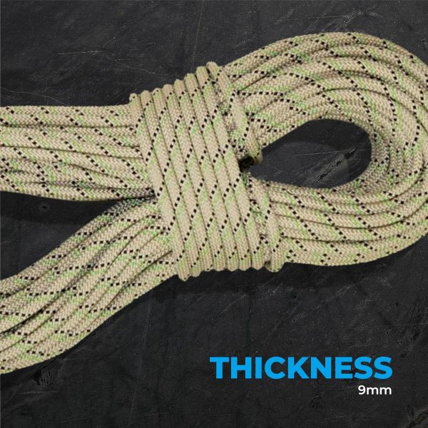 Heavy-Duty Canyoneering Gear, 50 Feet, Neon Green