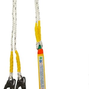 Safety Lanyard Fall Protection External Shock Absorber Construction,Outdoor Climbing Harness Belt Lanyard Large Snap Hooks, Carabineer