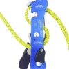 Climbing Stop Descender Rappelling Anti-Panic Belay Devices for 9-12mm Rope Rescue Equipment Hand Controls Desingned