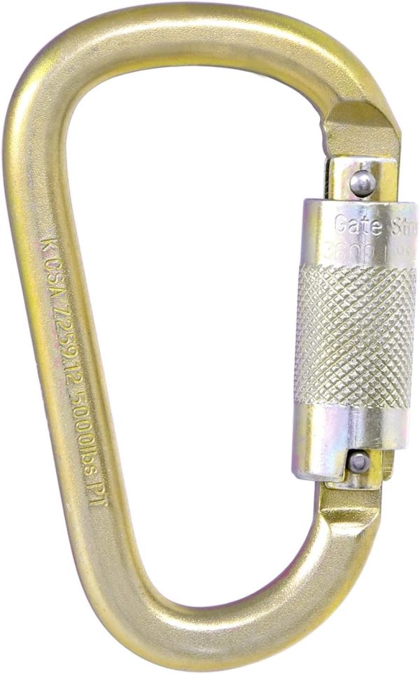 Malta Dynamics Fall Protection Carabiner Clip, High Strength Professional Grade, OSHA/ANSI Compliant
