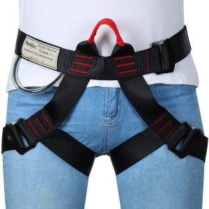 Climbing belts, Safe Seat Belts for Tree Climbing Outdoor Training Caving Rock Climbing Rappelling Equip - Half Body Guide belt for Women Man and Novice