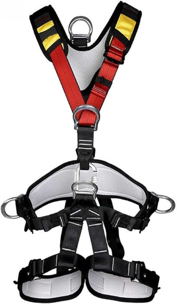 Climbing Seat Belt, Large Size Safety Belt Climbing Gear for Tree Climbing, Fire Rescue, Rappelling
