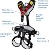Climbing Seat Belt, Large Size Safety Belt Climbing Gear for Tree Climbing, Fire Rescue, Rappelling