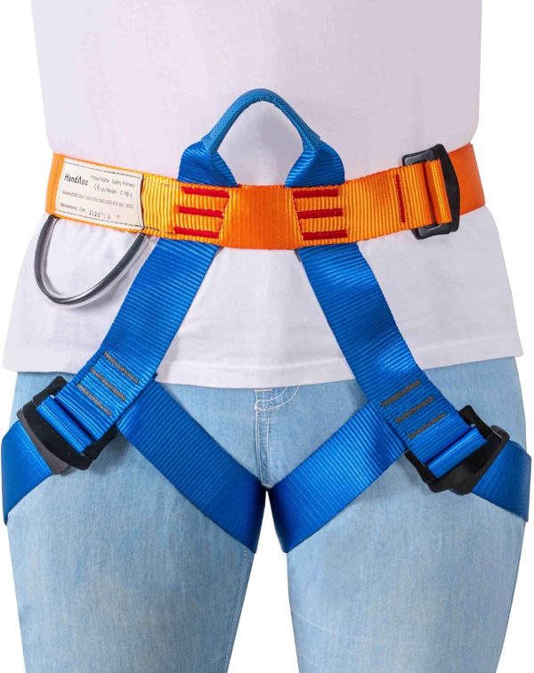 Climbing belt, Safety Belt for Tree Climbing Rock Climbing, Zipline Belt Climbing Gear Rappelling Equip - Half Body Guide belt for Women Man and Novice