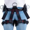 Climbing belts, Thicken Professional Safety Belt with Magnesium Alloy Connection Ring, Climbing Gear for Tree Climbing, Fire Rescue, Rappelling