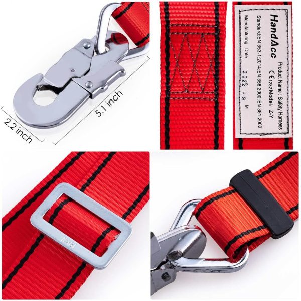 Hunting Safety Belt with Adjustable Lanyard, Tree Climbing Belt Restraint Lanyard