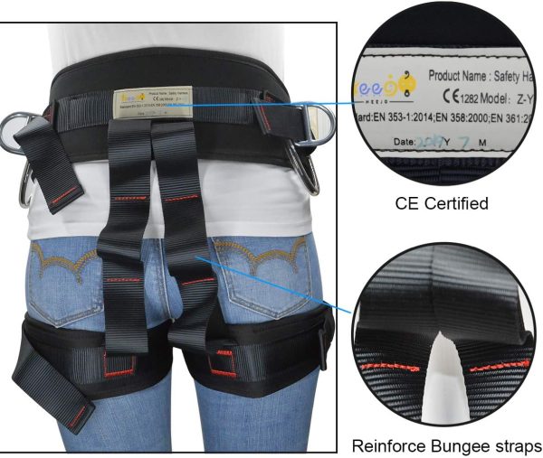 Climbing, Safety Safe Seat Belt for Outdoor Tree Climbing, Outward Band Expanding Training Large Size,Climbing Gear