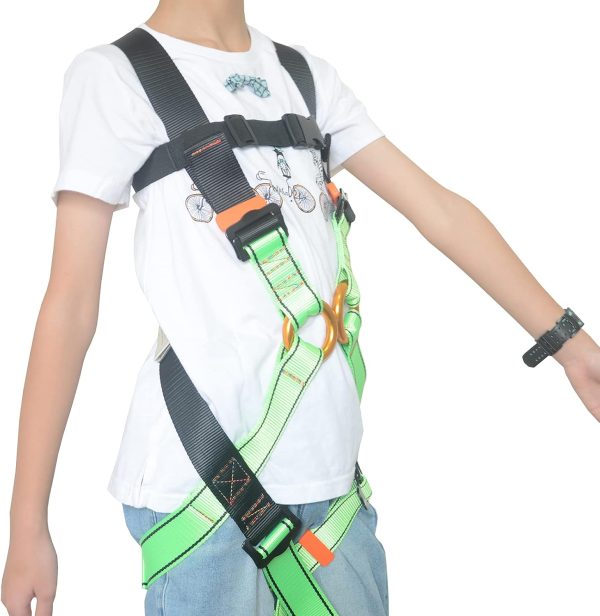 Kids Body, Youth Safety rappelling Climbing Belts for Outdoor Expanding Training 7-13 Years…