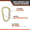 Malta Dynamics Fall Protection Carabiner Clip, High Strength Professional Grade, OSHA/ANSI Compliant
