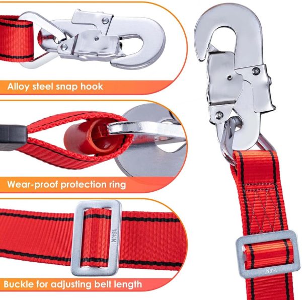 Hunting Safety Belt with Adjustable Lanyard, Tree Climbing Belt Restraint Lanyard