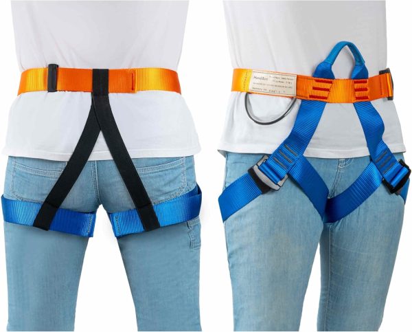 Climbing belt, Safety Belt for Tree Climbing Rock Climbing, Zipline Belt Climbing Gear Rappelling Equip - Half Body Guide belt for Women Man and Novice