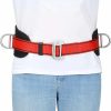 Safety Climbing Belts, Positioning Climbing Belt with Waist Pad and 2 D Rings, Safety Belt Kit Personal Portable Protective Equipment