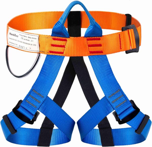 Climbing belt, Safety Belt for Tree Climbing Rock Climbing, Zipline Belt Climbing Gear Rappelling Equip - Half Body Guide belt for Women Man and Novice
