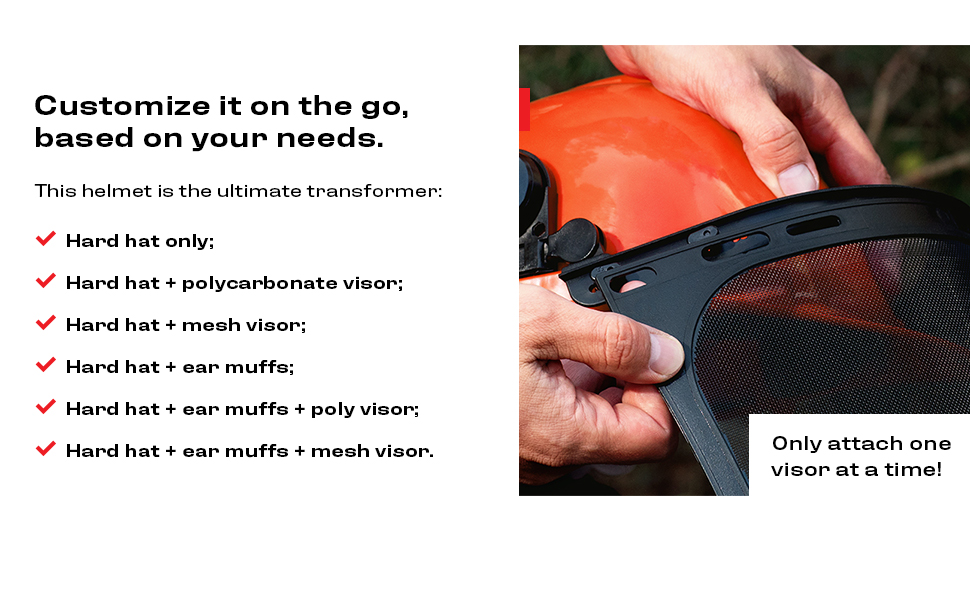 apparel trabajo seguridad casco para riot system screen tlm tools weedeating work hardhat