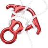 Descender Rappelling Gear - for Rescue Equipment, Rock Climbing, Ziplining, and Aerial Dance - Large Bent-Ear Belaying Device - Lightweight and Easy-to-Carry - Made with Aluminum
