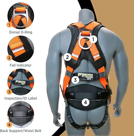 Demon Fall Protection Comfortable Safety Harness (OSHA/ANSI PPE)