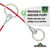 51zfqD3NGOL._SL1000 Fall Protection Anchor Sling Cable - Climbing, Roof, Construction, Abrasion Resistant Galvanized PVC Coated Metal Connector Strap, 2 0 Rings, 6ft Long x 1/4in Thick, OSHA Compliant V8208606