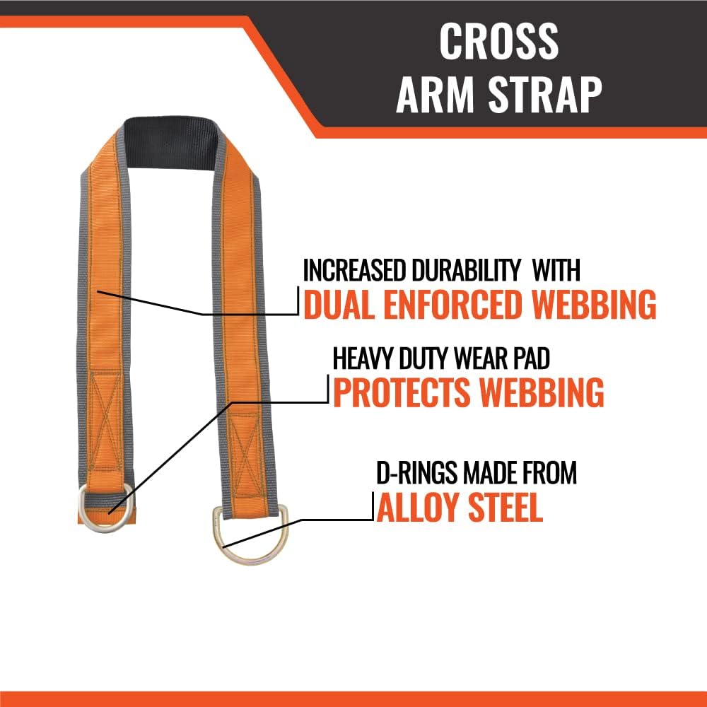 6′ Cross Arm Strap, Fall Protection Beam Strap, D-Ring Safety Strap ...