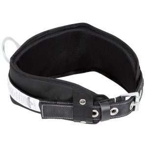 Fall Protection Safety Harness Restraint Belt with Padded Lumbar Support, 1 D-Ring, Black, XL, V8056014
