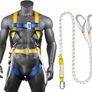 Fall Protection Safety Harness OSHA/ANSI Compliant,internal Shock Absorbing landyard&Hook